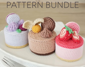 Crochet Pattern Bundle for Macaron Lovers Amigurumi Mousse Cakes [DIGITAL PATTERN ONLY]