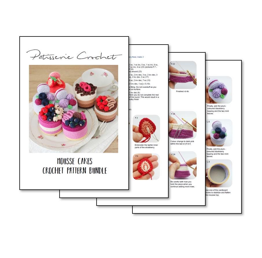 Mousse Cake Crochet Pattern Bundle [DIGITAL PATTERN ONLY] [food ...