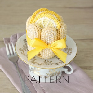 Schema all&#39;uncinetto per torta Charlotte al limone: Amigurumi alimentare (SOLO SCHEMA DIGITALE)