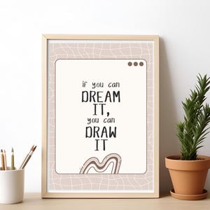 Plakat artystyczny Inspirująca sztuka Dekoracja ścienna do klasy Wydrukuj materiały dla nauczycieli sztuki Tablica ogłoszeń do edukacji artystycznej Wydrukuj
