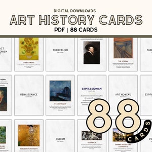 Art history timeline card art teacher resource bulletin board printable