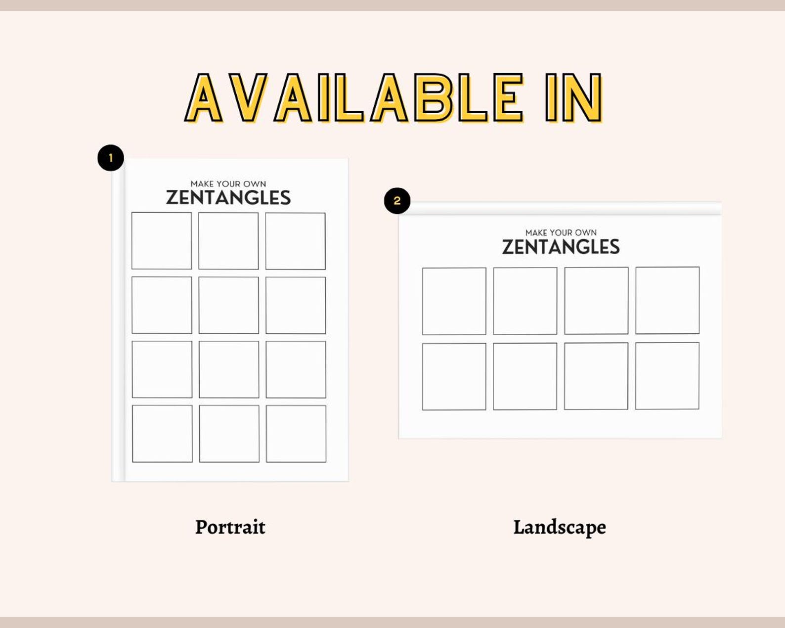 Znetangle Square Zentangle Blank Templates to Print Kids Zentangle Squares Printable ...