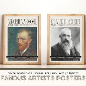 Art Classroom Posters Famous Artists Classroom Visuals Editorial Posters Art Poster Downloads Classroom Bulletin Board Decor High School