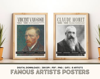 Art Classroom Posters Famous Artists Classroom Visuals Editorial Posters Art Poster Downloads Classroom Bulletin Board Decor High School