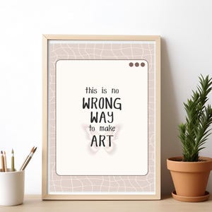 Art Poster for Classroom Wall Decor Inspirational Wall Art Quote Art Class Resource Art Studio Teacher Resource