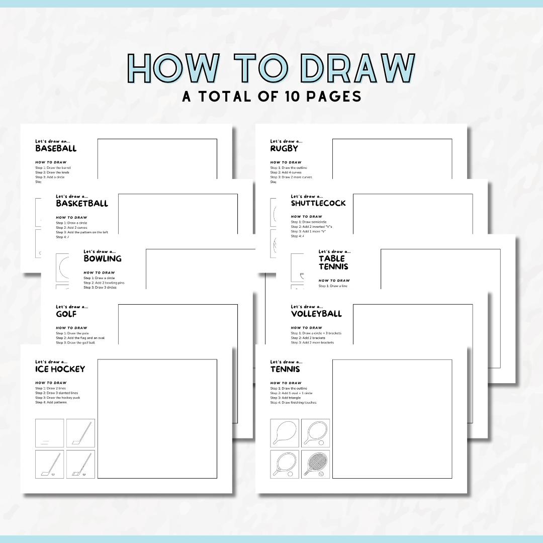 Drawing Guide Website How to Draw Guide for Kids How to Draw Art Books Drawing Guide Digital ...