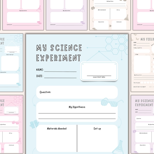 Science Experiment Worksheets Kids Science Journal Scientific Method Worksheet Science Activities STEM Learning Material Science Project