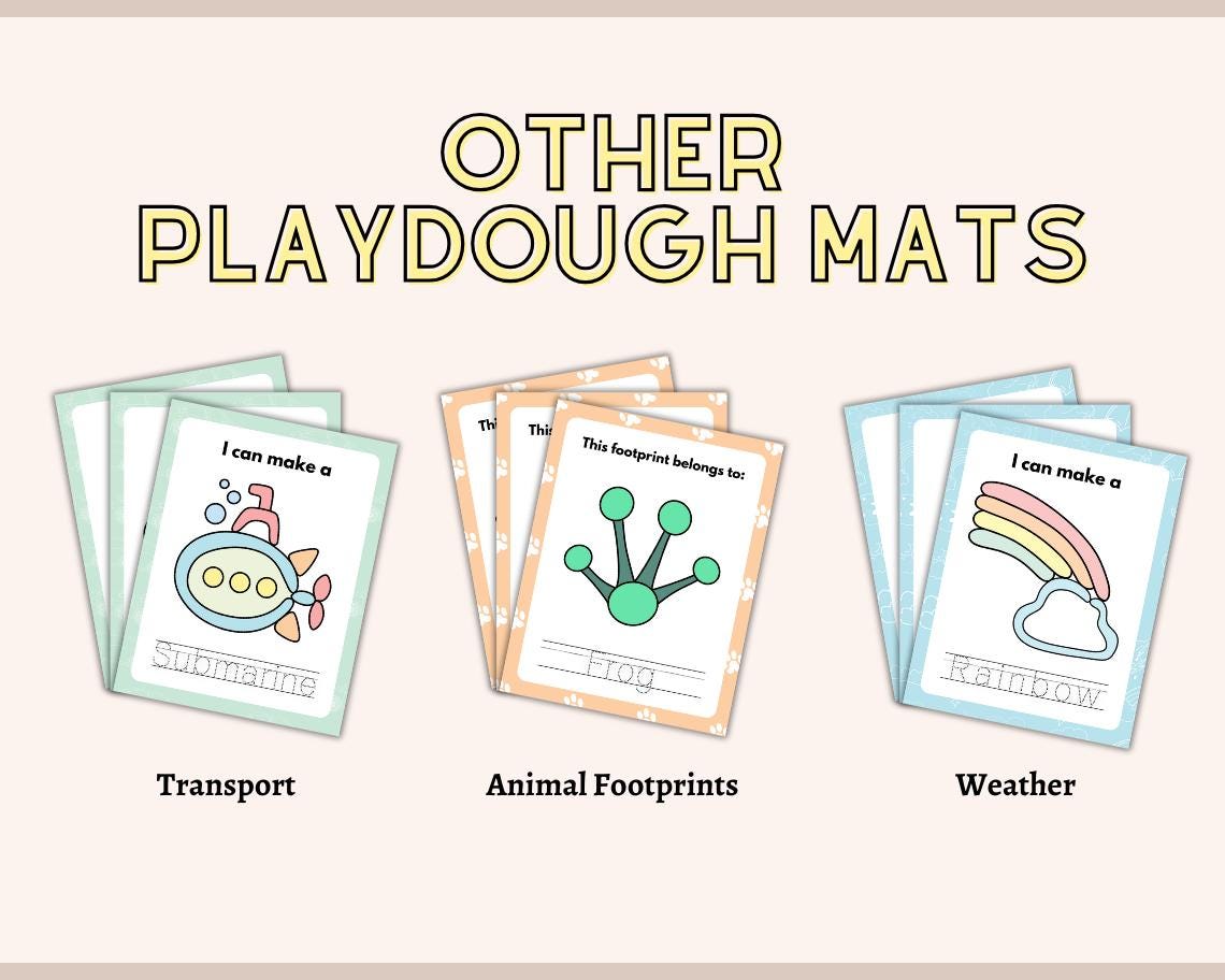 Fruits Play Dough Mats Montessori Printable Toddler Activity Fine Motor ...