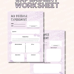 Science Experiment Worksheets Kids Science Journal Scientific Method ...