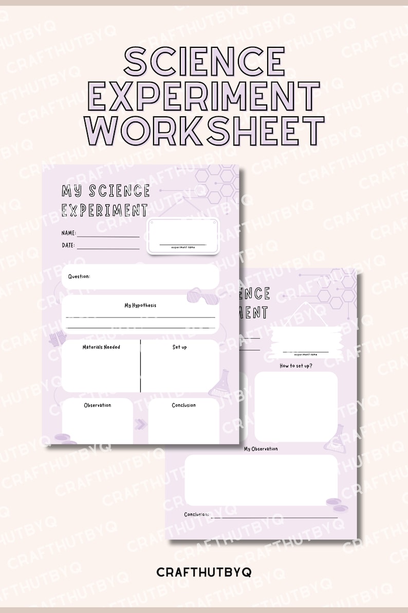 Science Experiment Worksheets Kids Science Journal Scientific Method ...