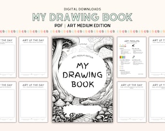 Art medium drawing activity for art class activity drawing practice art students drawing prompt book printable drawing worksheets homeschool
