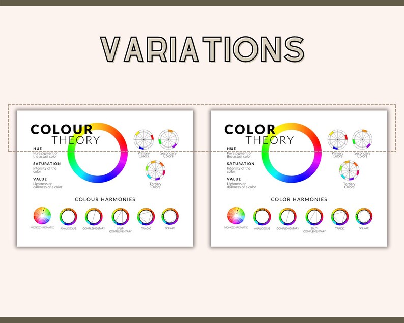 Color Theory Printable Pdf Color Wheel Chart Basic Color Wheel Theory ...