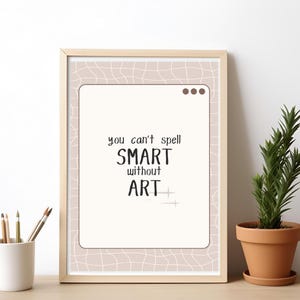 Plakat artystyczny Wystrój klasy Wydrukowana inspirująca sztuka ścienna do zajęć artystycznych Zasób dla nauczycieli sztuki Dekoracja ścienna Edukacja artystyczna