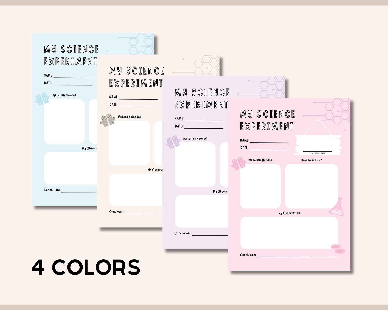 Science Experiment Worksheets Kids Science Journal Scientific Method ...