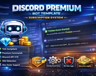 Discord Bot Premium System Template | Source code