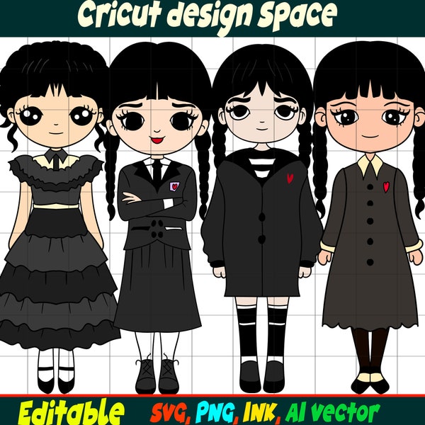 Merlina Addams Png - Etsy