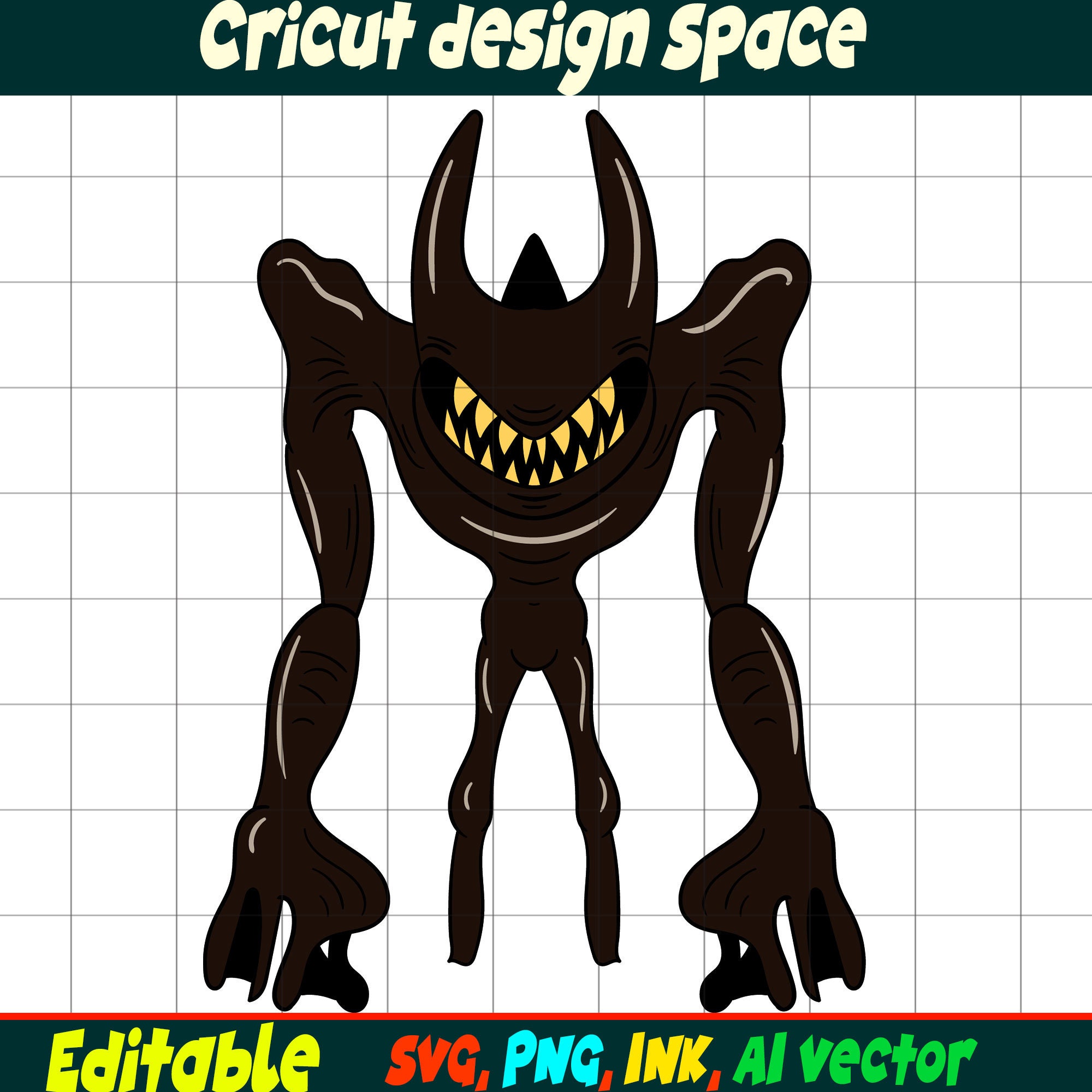 Editable Concept Bendy SVG Bendy Tom,piper Sticker,beast Bendy, Fisher ...