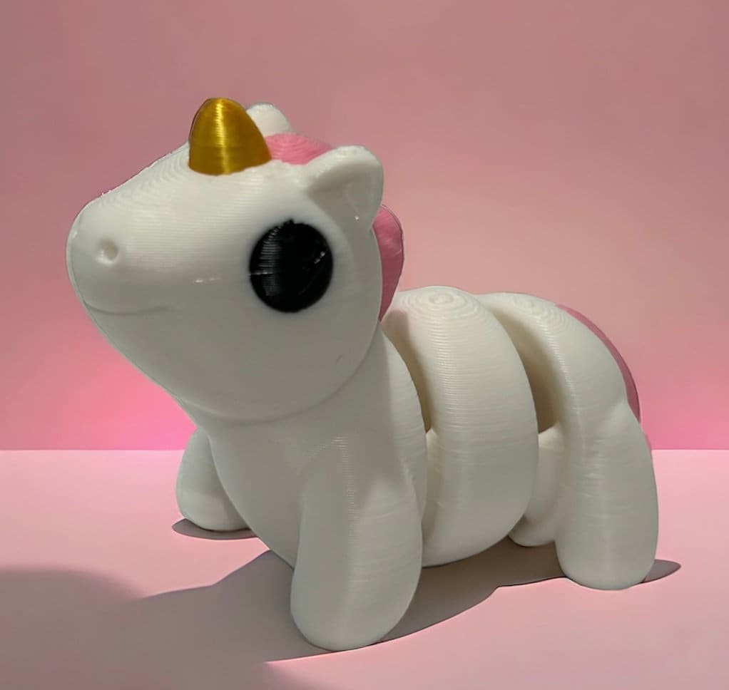 Tiny Unicorn Articulated Fidget Toy 3D Printed Designed by ZOU3D - Etsy