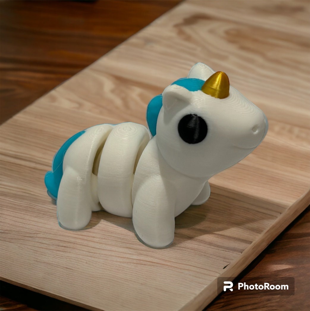 Tiny Unicorn Articulated Fidget Toy 3D Printed Designed by ZOU3D - Etsy