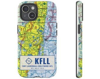 Personalisierte Handyhülle mit Luftfahrtkarten-Motiv, individuelle Hülle für iPhone und Samsung, Geschenk für Piloten, robuste Schutzhülle für Luftfahrtbegeisterte, Geschenk für Flugschüler