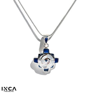 ANDEAN CROSS, chakana, chakana pendant, chakana necklace, Inca, 950 silver chakana, Andean cross pendant, amulet, Andean cross necklace,Peru