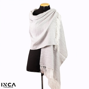 Chal colorido. Chal de alpaca / Chales de alpaca ultra suaves / Pashmina para hombres y mujeres / Bufanda de alpaca / Bufanda de alpaca peruana / Suave / Cálida