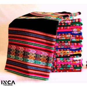 Manta peruana andina / Tela Boho / Mantel Andino Peruano / Manta Inca / Textil Aguayo / Boho / Boda, decoración de sala.