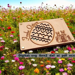 Ostern, Osterkarte, Gutscheinhalter, Geldscheinhalter Ostern, Ostergutscheinkarte, Ostergeldscheinkarte, Datei für Lasercutter zum Download