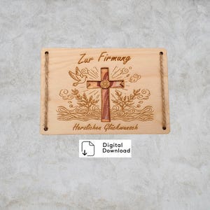 Karte zur Firmung als Gutscheinkarte oder Geldscheinkarte | SVG Datei für Lasercutter als Geschenkkarte zur Firmung