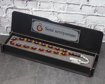 Rosario Kehribar Tesbih / Sikma, incisione del nome con scatola, GALATASARAY
