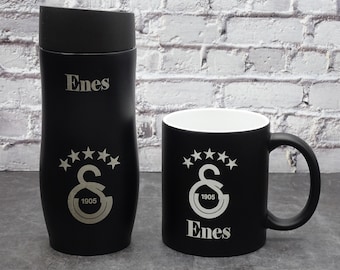 Personalized thermo mug & cup with GALATASARAY logo