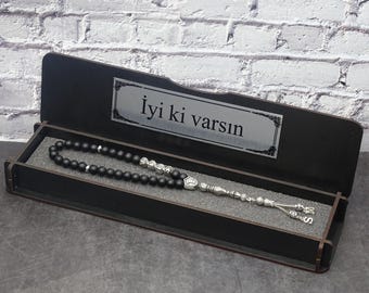 Tesbih, nombre hecho de piedra natural con caja