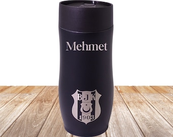 Personalisierte Thermobecher mit Namen Gravur BESIKTAS