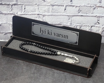 Nome Tesbih in pietra naturale con scatola