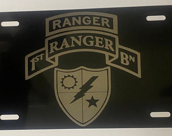 1st ranger battalion license plate