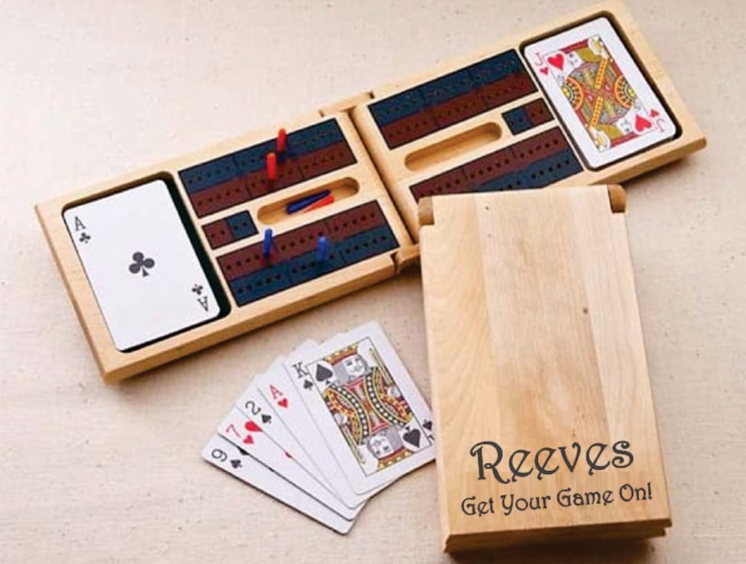 Laser Engraved Personalized Cribbage Set: Solid Wood Board Game - Etsy