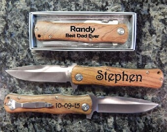 Custom engraved knives, 8" custom knife, personalized knife, engraved knives, father's day, groomsman, groomsmen, wedding gifts.