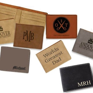 Cartera grabada personalizada, cartera personalizada, cartera personalizada, cartera grabada:, regalo del padre del novio, aniversario de bodas.