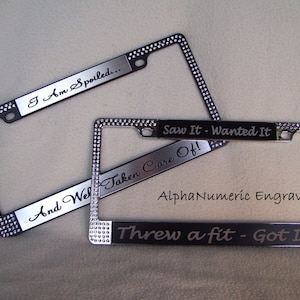 Licence Plate Frame Swarovski Crystal - Etsy