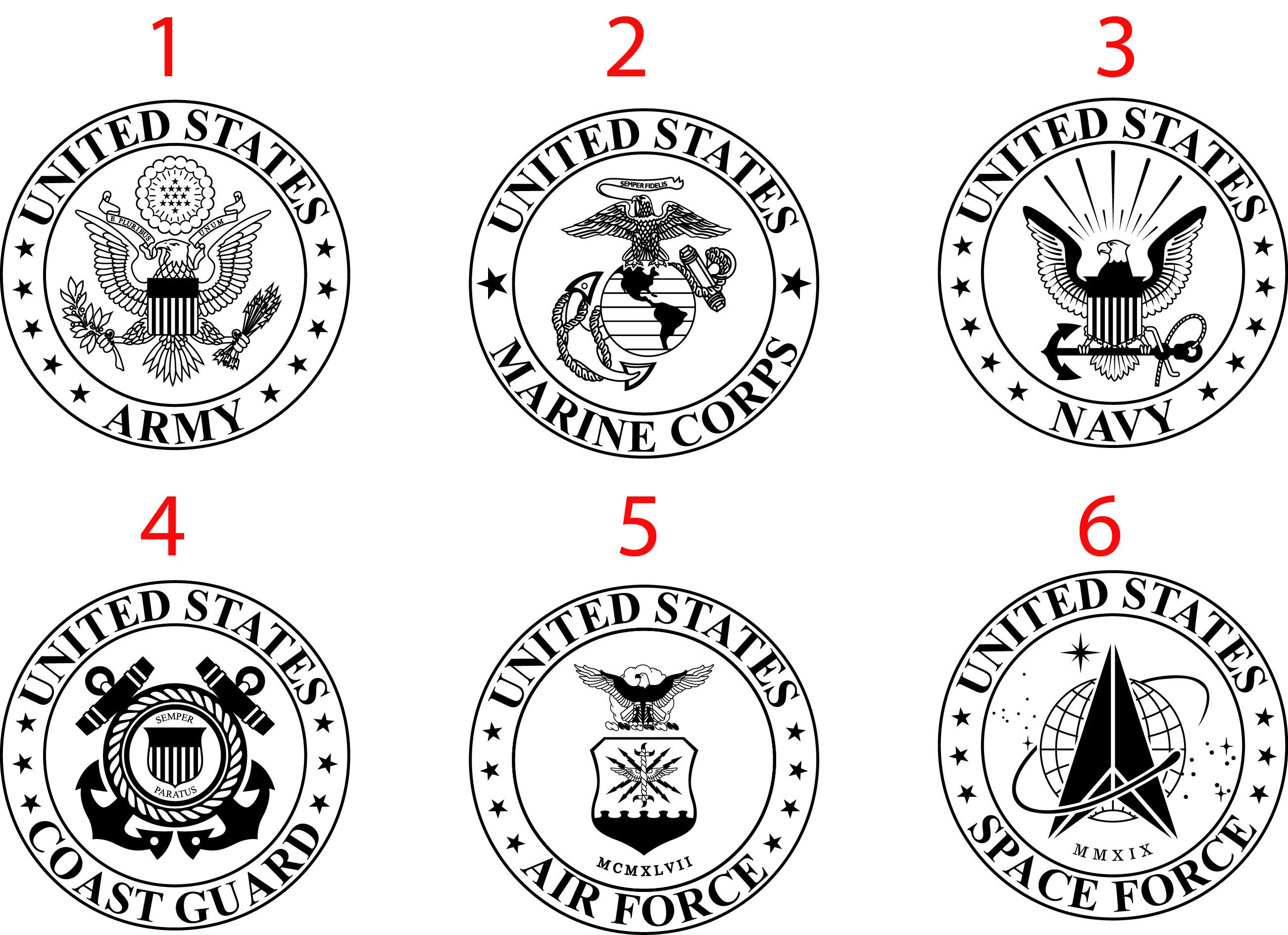 Military Branch License Plate Aluminum - Etsy, image size:2602x1889