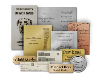 Personalized Laser Engraved Metal Plate: Custom Size, Color & Font