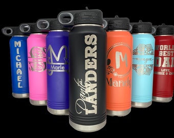 Personalized Engraved Water Bottle: 32oz Insulated Flask, Polar Camel