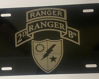 2nd ranger battalion license plate