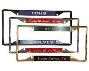 Custom Engraved Metal License Plate Frame: Personalized Auto Cover