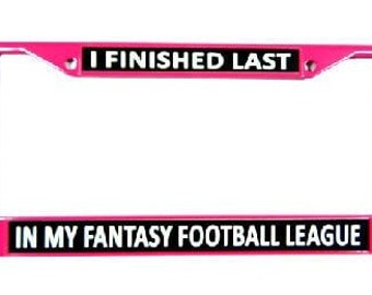 Custom Engraved Fantasy Football Loser License Plate Frame