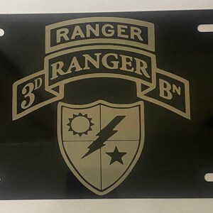 3rd Ranger Battalion License Plate - Etsy