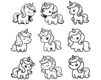 Paquete de unicornio Svg, Archivos Svg de unicornio, Cumpleaños de unicornio Svg, Camiseta de unicornio Svg, Fiesta de unicornio SVG, Archivo de corte de unicornio, Chica unicornio Svg