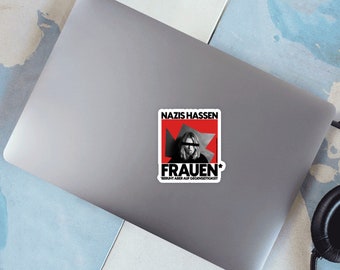 Sticker “Nazis hate women*” (10 x 10 cm) – Feminism sticker – Sticker