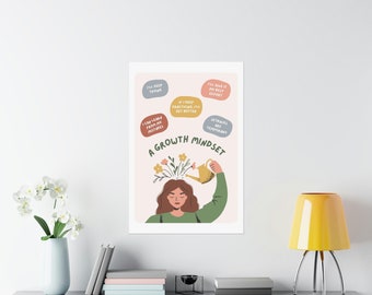 Growth Mindset Poster,Classroom Decor,Feelings Chart Poster, My Feelings Printable,Classroom Posters,Emotions Print,Homeschool Decor