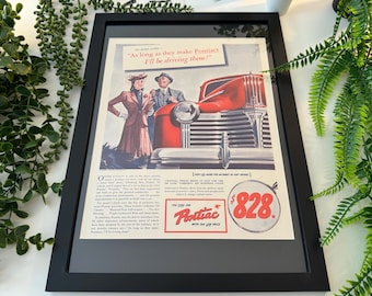 Original 1941 GM Pontiac Torpedo Advertisement - A3 Size